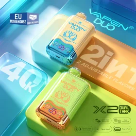 VAPEN DUO 40000 40K Puffs Dual Flavors Disposable Vape Twins Tank Long Lasting Puff Vaper MOQ-20