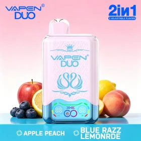 VAPEN DUO 40K blue razz lemonade and apple peach dual flavor disposable vape with 40k puffs