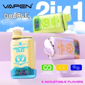VAPEN DUO 40K Dual Flavor Disposable Vape with Dual Mesh Coil, Consistent Taste Technology, 40000 Big Puffs and Type-C Rechargeable Design