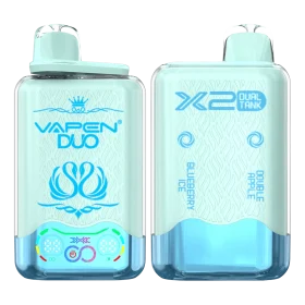 VAPEN DUO 40K Dual Flavor Bluberry Ice Double Apple Disposable Vape with Dual Mesh Coil, Consistent Taste Technology, 40000 Big Puffs and Type-C Rechargeable Design