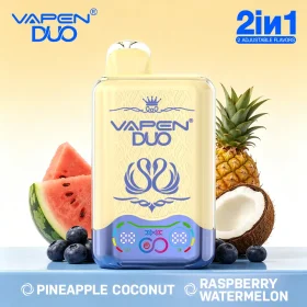 VAPEN DUO 40K black dragon ice and coco loco dual flavor disposable vape with smart display and anti-leak protection