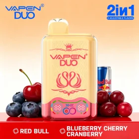 VAPEN DUO 40K red bull and blueberry cherry cranberry dual flavor disposable vape with dual tanks