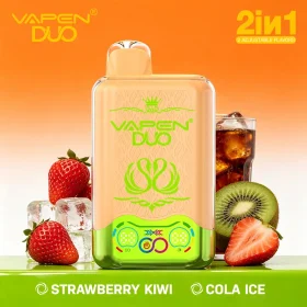 VAPEN DUO 40K strawberry kiwi and cola ice dual flavor disposable vape with rotating mouthpiece