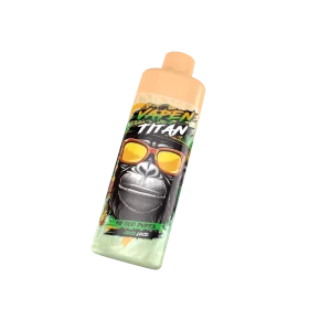 VAPEN TITAN 10K disposable vape with 10,000 puffs, refillable 20ml e-liquid tank, 650mAh battery, and Type-C fast charging.