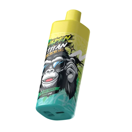 VAPEN TITAN 10K disposable vape with 10,000 puffs, refillable 20ml e-liquid tank, 650mAh battery, and Type-C fast charging.