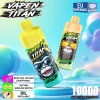 VAPEN TITAN 10K disposable vape with 10,000 puffs, refillable 20ml e-liquid tank, 650mAh battery, and Type-C fast charging.