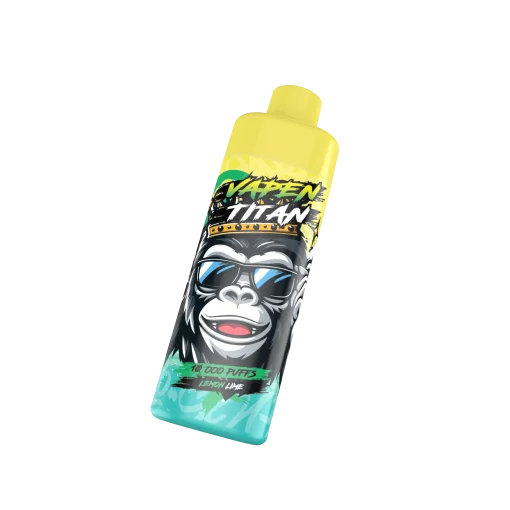 VAPEN TITAN 10K disposable vape with 10,000 puffs, refillable 20ml e-liquid tank, 650mAh battery, and Type-C fast charging.