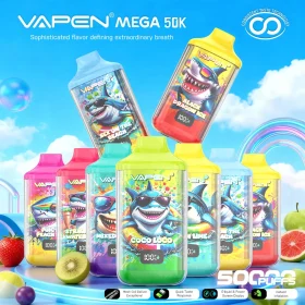 VAPEN MEGA 50K disposable vape with 50,000 puffs and Consistent Taste Technology for smooth and long-lasting vaping experience