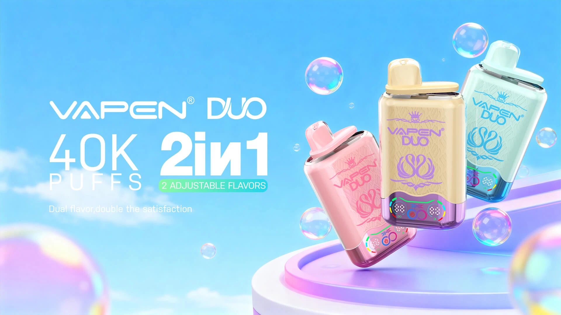 VAPEN DUO 40K 40000 Puffs Disposable Vape with Dual Flavor Switch and Dual Tank System