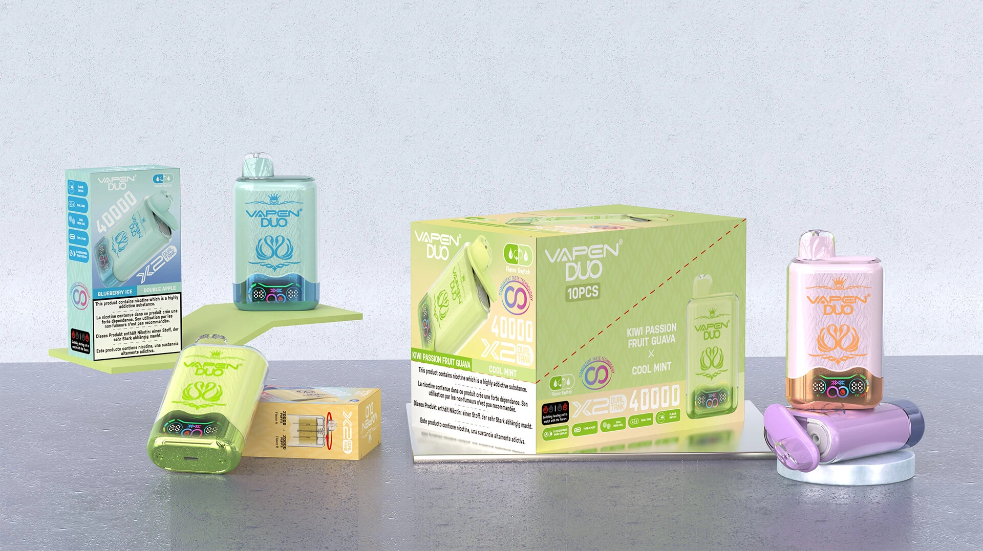 VAPEN DUO 40K Display Box and Retail Packaging for Wholesale and Retail Sales
