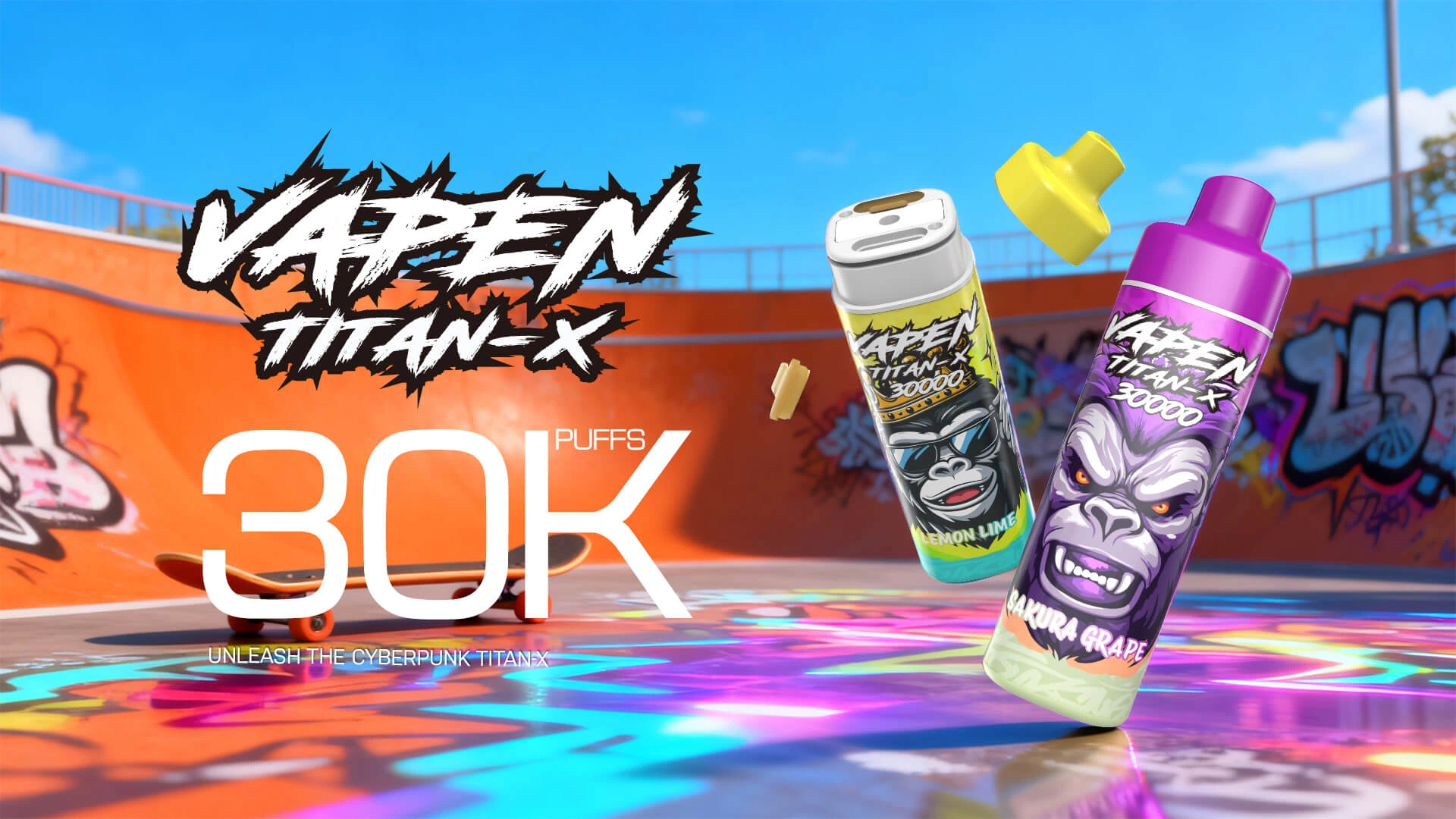 VAPEN TITAN-X 30K 30000 Puffs Refillable Vape with Type-C Fast Charging and Mesh Coil