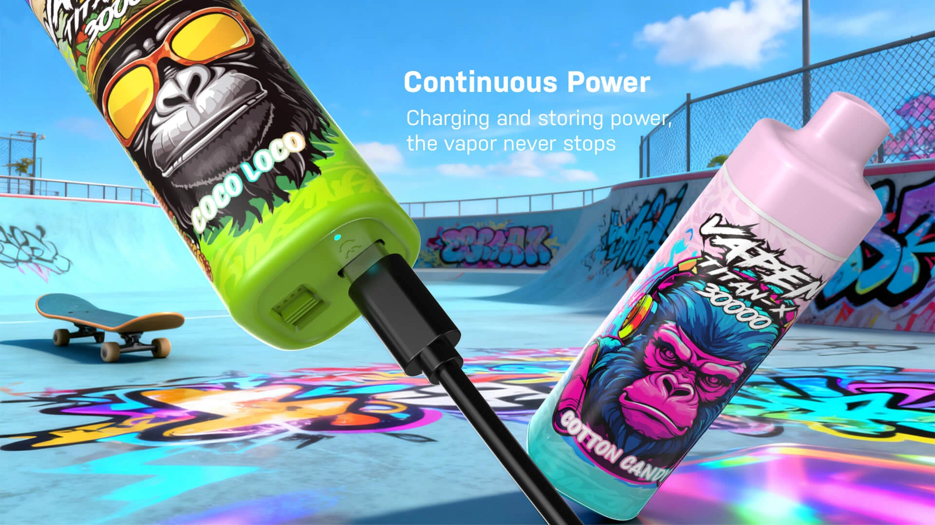 VAPEN TITAN-X 30K Adjustable Airflow Control and Type-C Fast Charging Port