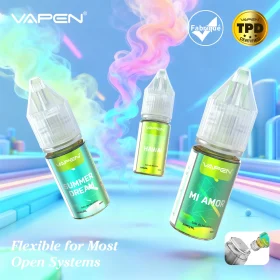 12-Flavor Collection in French label edition. Designed for consistent flavor and satisfying nicotine delivery. Works with the majority of refillable open-system vapes.