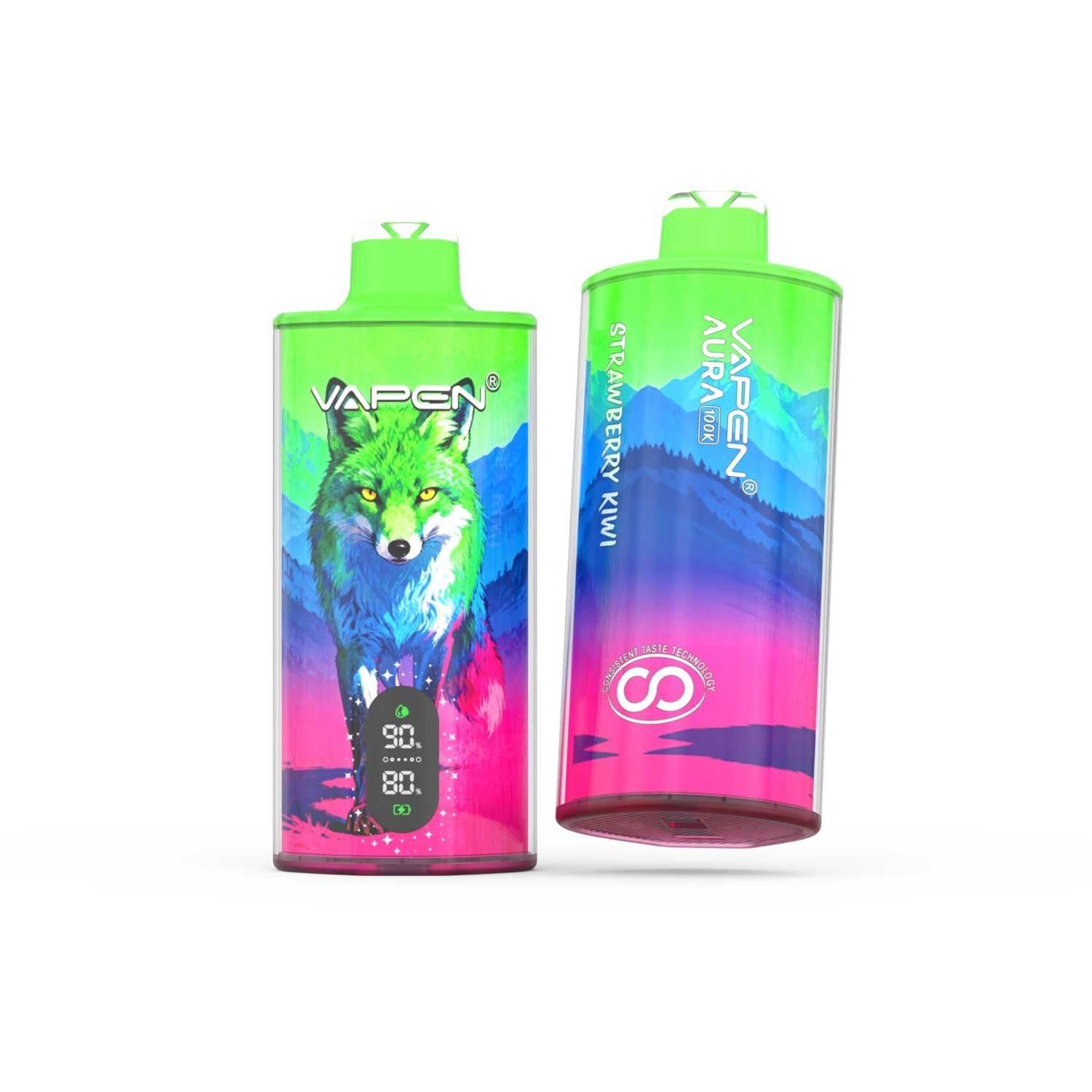 VAPEN AURA 100K Strawberry Kiwi disposable vape with pure flavors and consistent taste.