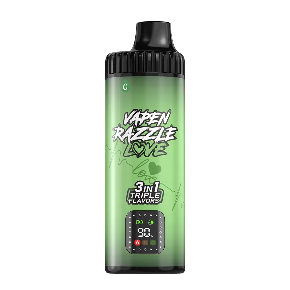 VAPEN RAZZLE LOVE 80K Citrus Fresh Fusion triple flavor – Lemon Lime, Lemon Passion Fruit, and Lemon Mint disposable vape flavor series