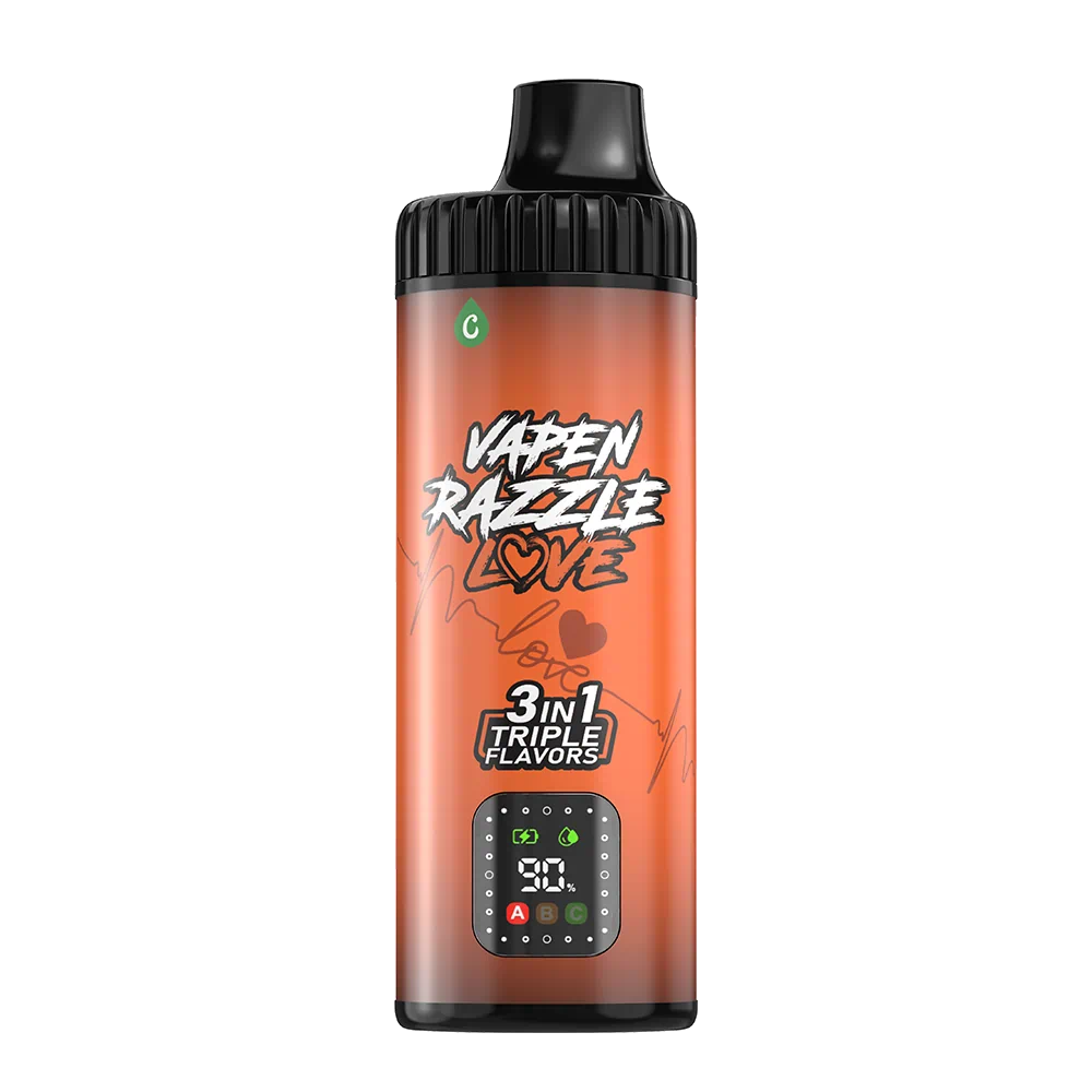 VAPEN RAZZLE LOVE 80K Drink Fusion triple flavor – Fizzy Cherry, Red Bull, and Strawberry Vanilla Cola disposable vape flavor series