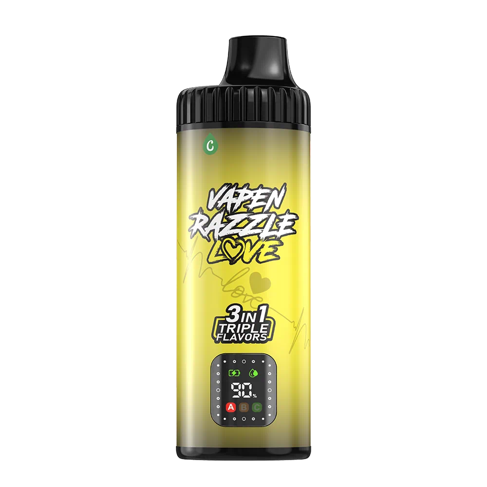 VAPEN RAZZLE LOVE 80K Fresh Fusion triple flavor – Lemon Peach, Blueberry Ice, and Lemon Lime disposable vape flavor series