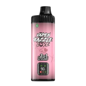 VAPEN RAZZLE LOVE 80K Icy Fruit Fusion triple flavor – Watermelon Ice, Peach Ice, and Grape Ice disposable vape flavor series