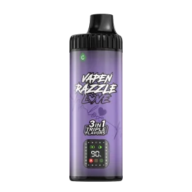 VAPEN RAZZLE LOVE 80K Juice Fusion triple flavor – San Francisco, Black Dragon Ice, and Cherry Bomb disposable vape flavor series