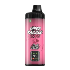 VAPEN RAZZLE LOVE 80K Mixed Berry Fusion triple flavor – Mixed Berry, Peach Berry, and Strawberry Kiwi disposable vape flavor series