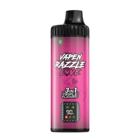 VAPEN RAZZLE LOVE 80K Tropical Fusion triple flavor – Tropical Fruit Ice, Black Dragon Ice, and Love 66 disposable vape flavor series