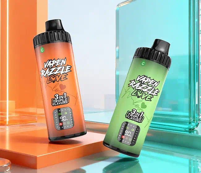 VAPEN RAZZLE LOVE 80K 3-in-1 triple flavor disposable vape 80000 puffs rechargeable Type-C