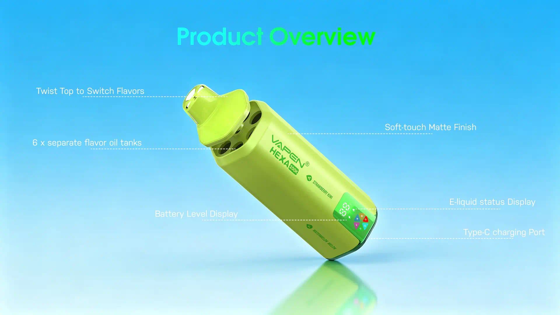 VAPEN HEXA 200K product overview with advanced 6-in-1 flavor technology